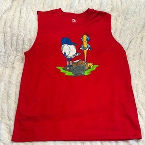 Athletic Works Red Cartoon Graphic‎ Tank Top